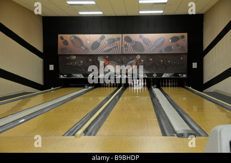 Comunità di bowling per la ricreazione Foto Stock