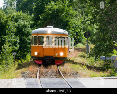 Treno auto sulla ferrovia Foto Stock