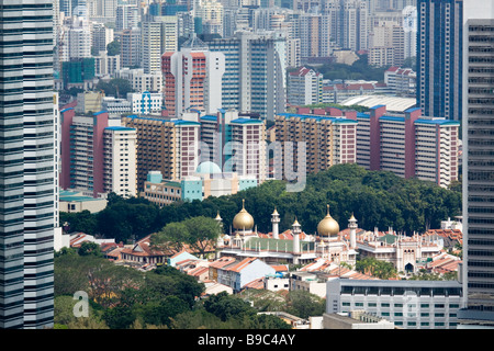 Vista dal Singapore Flyer Foto Stock