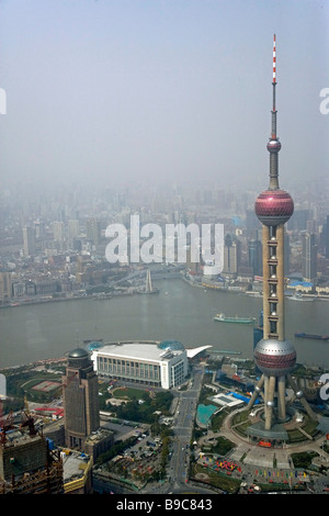 La Oriental Pearl TV Tower ShangHai Foto Stock