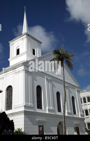 Vista della Wesley Methodist Church, città di Hamilton, Bermuda Foto Stock