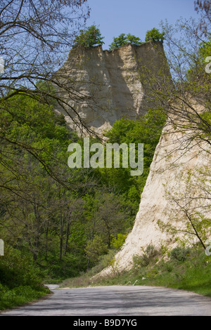 Piramidi di sabbia Melnik Bulgaria Foto Stock