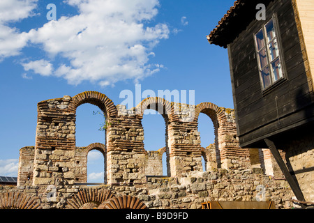 Basilica Nesebar il litorale del Mar Nero in Bulgaria Foto Stock