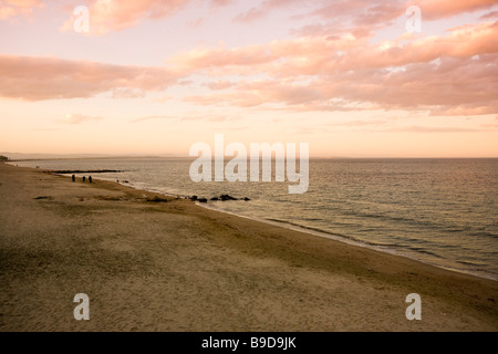 Spiaggia Burgas il litorale del Mar Nero in Bulgaria Foto Stock