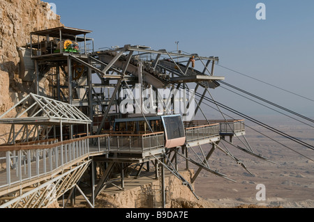 Funivie stazione di Masada sito archeologico Mar Morto Israele Foto Stock