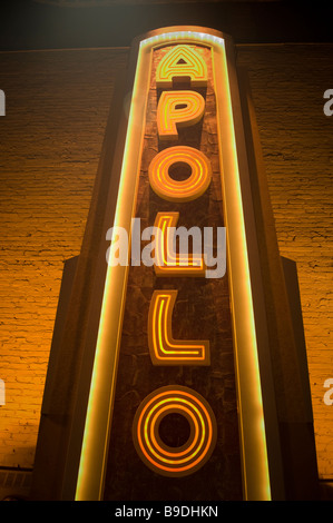Il famoso Teatro Apollo sulla West 125th Street a New York quartiere di Harlem Foto Stock
