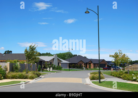 Lincoln Dale Subdivision case, Lincoln, Selwyn District, Canterbury, South Island, Nuova Zelanda Foto Stock