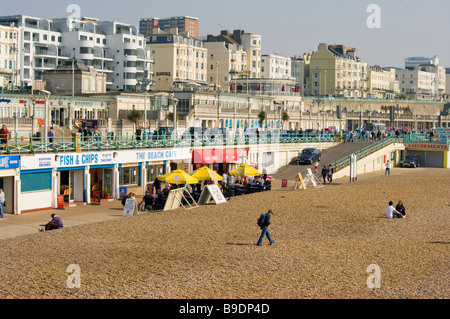 Brighton Seafront spiaggia balneare East Sussex England Regno Unito Foto Stock