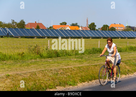 Impianto solare Marstal AErø isola di Funen in Danimarca Foto Stock