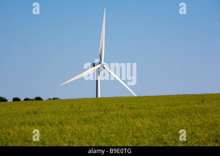 Centrale eolica AErø isola di Funen in Danimarca Foto Stock