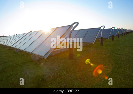 Impianto solare Marstal AErø isola di Funen in Danimarca Foto Stock