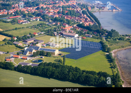 Impianto solare Marstal AErø isola di Funen in Danimarca Foto Stock