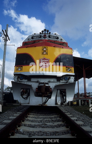 Motore diesel di proprietà di Panama Canal azienda ferroviaria al Colon, Panama Foto Stock