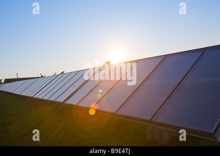 Impianto solare Marstal AErø isola di Funen in Danimarca Foto Stock