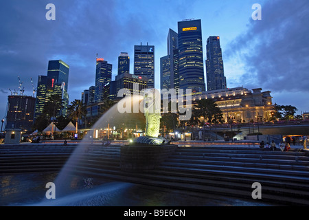 Il Merlion in Singapore Foto Stock