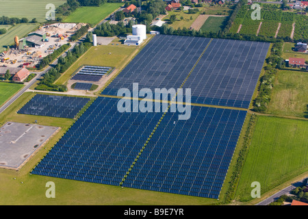 Impianto solare AErø isola di Funen in Danimarca Foto Stock