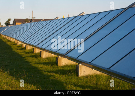 Impianto solare in Marstal AErø isola di Funen in Danimarca Foto Stock