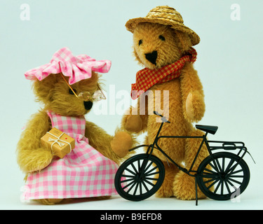Miniatura Teddy bear meeting (Mini Collezione Bear) Foto Stock