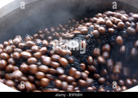 Castagne arrosto , Bangkok Chinatown , della Thailandia Foto Stock