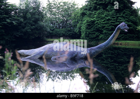 Il modello del mostro di Loch Ness, da Loch Ness, Scotland, Regno Unito Foto Stock