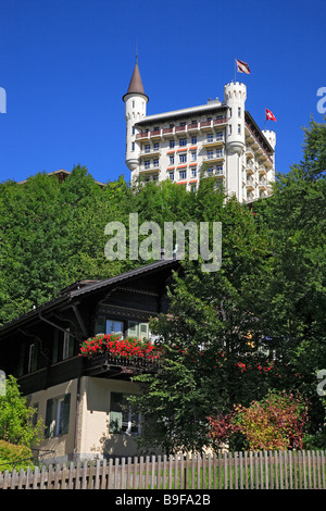 Il Grand Hotel Palace Hotel a Gstaad svizzera Foto Stock