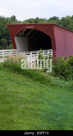 Roseman ponte coperto di Madison County Iowa USA Foto Stock