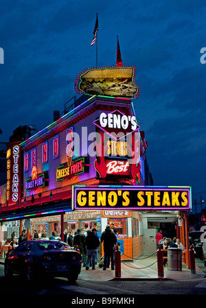 Geno's bistecche South Philly Philadelphia PA USA Foto Stock