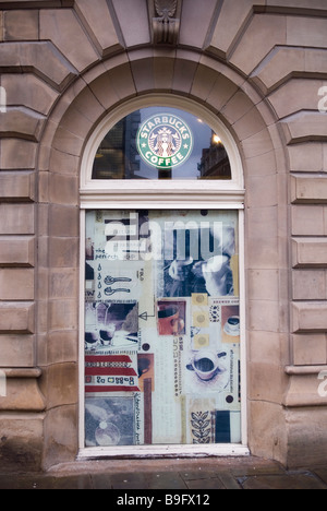 Starbucks Coffee in Manchester City Centre Regno Unito Foto Stock