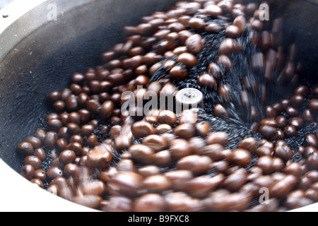 Castagne arrosto , Bangkok Chinatown , della Thailandia Foto Stock