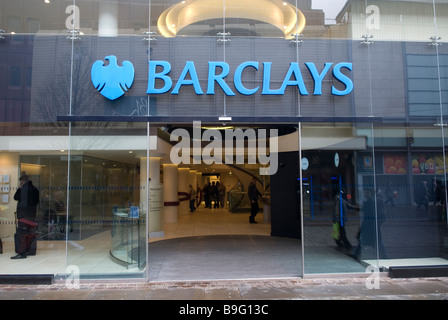Barclays Bank su Market street Manchester City Centre Regno Unito Foto Stock