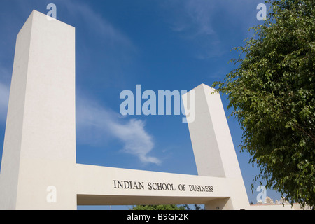 India Hyderabad Hi Tech City Indian School of Business dell'entrata principale Foto Stock