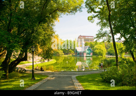 Harlem Meer Central Park Foto Stock