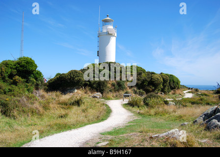 Cape Foulwind faro, Cape Foulwind, Westport, nella costa occidentale dell'Isola del Sud, Nuova Zelanda Foto Stock