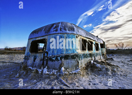 Abbandonata la casa mobile. Salton Sea, California. Foto Stock