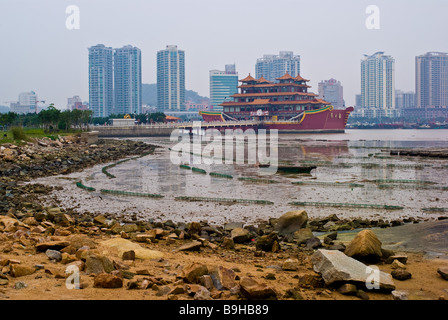 Zhuhai oyster farm Foto Stock