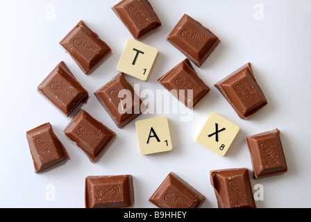 Un'immagine generica per illustrare il suggerimento che il Regno Unito dovrebbe introdurre una tassa sul cioccolato in un tentativo di combattere l'obesità Foto Stock