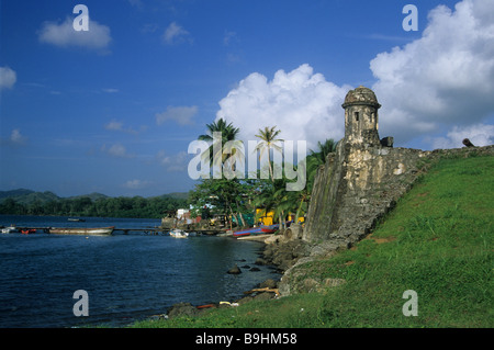 Forte di Santiago, Portobelo, Provincia di Colón, Panama Foto Stock