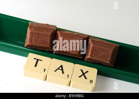 Un'immagine generica per illustrare il suggerimento che il Regno Unito dovrebbe introdurre una tassa sul cioccolato in un tentativo di combattere l'obesità Foto Stock