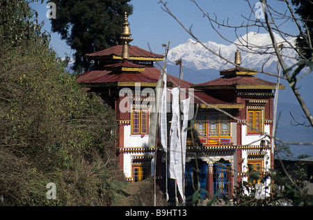 Darjeeling, India. Bhotia Busti, Bhuddist monastero sulla periferia della città. Foto Stock