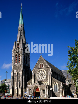 La cattedrale di Christ Church in Cathedral Square, Christchurch, Isola del Sud, Nuova Zelanda Foto Stock