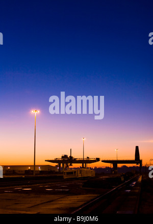 Porto di Harwich all'alba, Inghilterra, Gran Bretagna, Europa Foto Stock