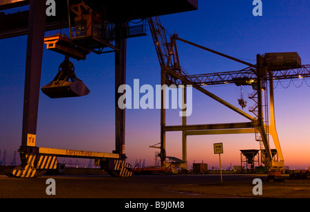 Porto di Harwich all'alba, Inghilterra, Gran Bretagna, Europa Foto Stock