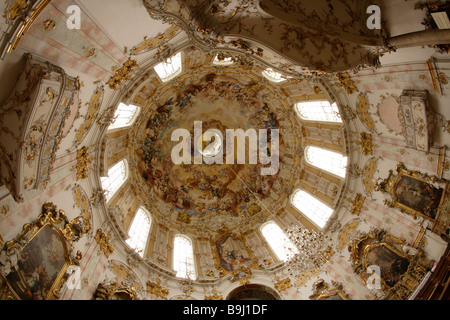 Cupola di Ettal Abbey, Baviera, Germania, Europa Foto Stock