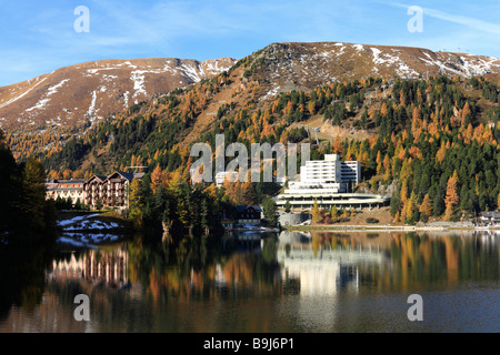 Lago Turrachsee, Turracher Hoehe, Alpi Gurktaler, la Carinzia e la Stiria, Austria, Europa Foto Stock