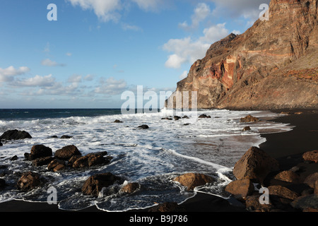 Playa del Inglés Beach, La Playa, Valle Gran Rey, La Gomera, isole Canarie, Spagna, Europa Foto Stock