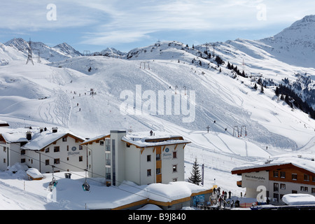 St. Christoph area sciistica a Mt Arlberg, Tirolo, Austria Foto Stock