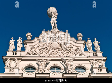 Il castello di Linderhof, Royal Palace, close-up, la valle di Graswangtal, Oberammergau, Baviera, Germania, Europa Foto Stock