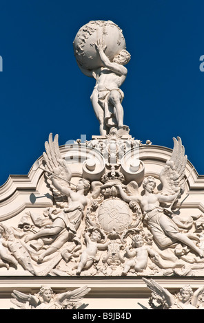 Il castello di Linderhof, Royal Palace, close-up, la valle di Graswangtal, Oberammergau, Baviera, Germania, Europa Foto Stock