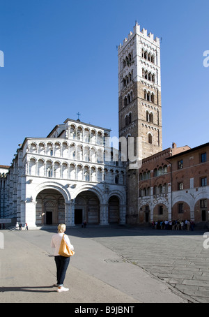 La cattedrale di San Martino, il pisano arte romanica, Lucca, Toscana, Italia, Europa Foto Stock
