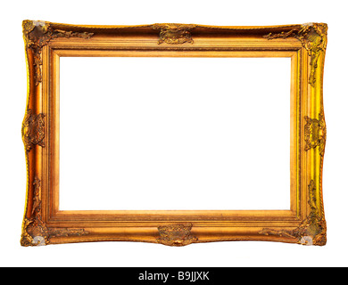 Empty picture frame isolati su sfondo bianco Foto Stock